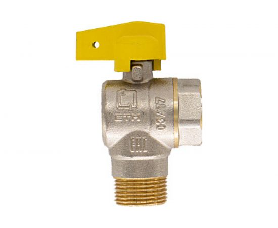 Шаровой угловой кран для газа СТМ ГАЗ 3/4"", г/ш, бабочка CGLFMB34 – изображение 2