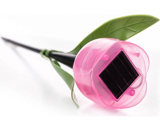 Садовый светильник на солнечной батарее Uniel USL-C-451/PT305 PINK TULIP UL-00004276 – изображение 3