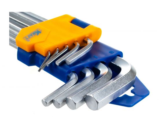 Набор торцевых шестигранных Г-образных ключей, длинных 9шт KRAFT KT 700568 – изображение 3