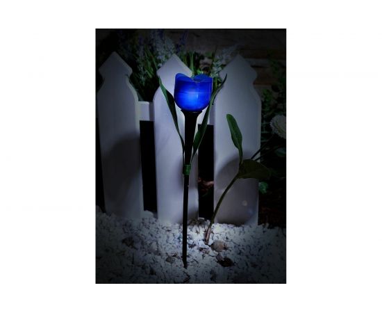 Садовый светильник Uniel на солнечной батарее "Синий тюльпан" USL-C-454/PT305 BLUE TULIP UL-00004279 – изображение 3