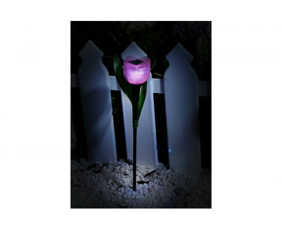 Садовый светильник на солнечной батарее Uniel USL-C-451/PT305 PINK TULIP UL-00004276 – изображение 4