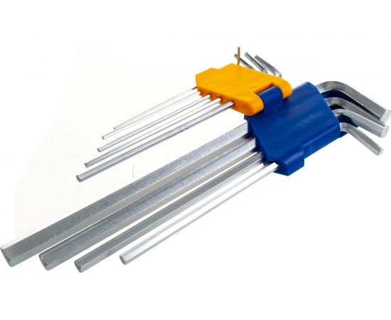 Набор торцевых шестигранных Г-образных ключей, длинных 9шт KRAFT KT 700568 – изображение 4