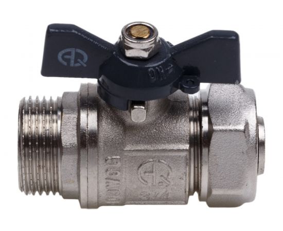 Шаровой кран для МП труб AQUALINK нар 1/2x16 B бабочка 876 – изображение 5