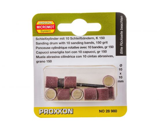 Цилиндр шлифовальный с дискодержателем (10 шт; 10х10 мм; К150) Proxxon PR- 28980 – изображение 7