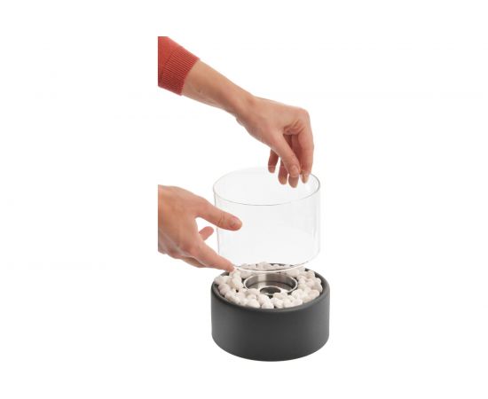 Настольный биокамин BRADEX ROUND 16x16x15 см, из металла, стекла TD 0748 – изображение 8