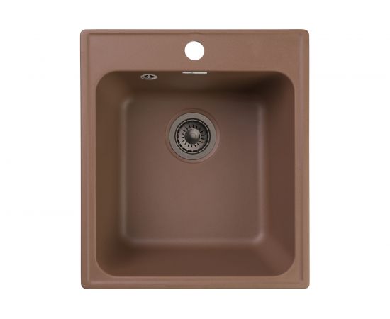 Мойка GRANFEST QUARZ 1 чаша, 420х480 мм, терракот 17 терракот 