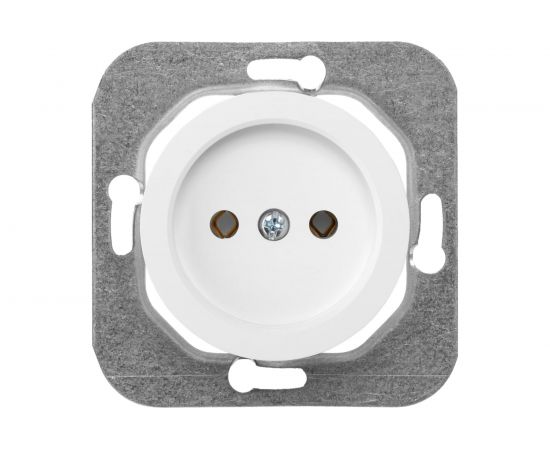 Механизм розетки Bylectrica 1-местная, скрытая установка, без заземляющего контакта, серия ПРОВАНС, белый РС16-1401 