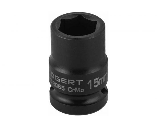 Головка торцевая ударная шестигранная 15 мм, 1/2"", DIN 3121, CrMo HOEGERT TECHNIK HT4R065 