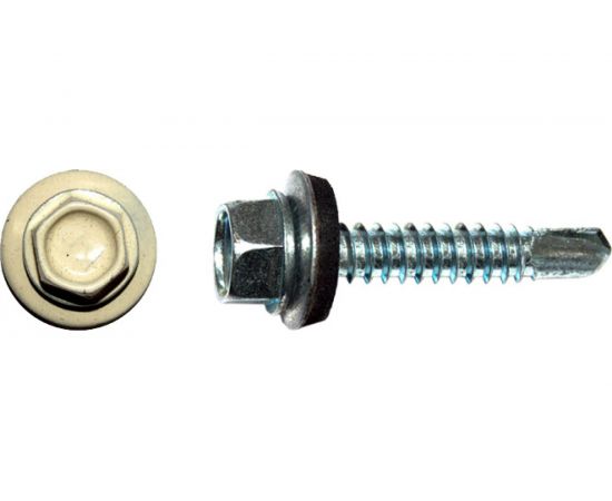 Кровельный саморез КРЕП-КОМП 5,5x19, RAL1015, светлая слоновая кость, 250 шт. ск55191015кф 