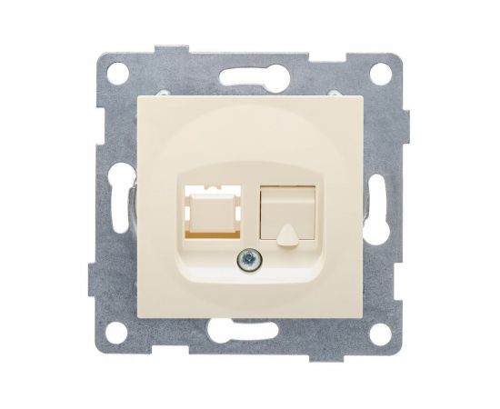 Компьютерная розетка GUSI ELECTRIC Ugra МЕХ RJ45, одинарная, СУ, бежевая С11К1-003 