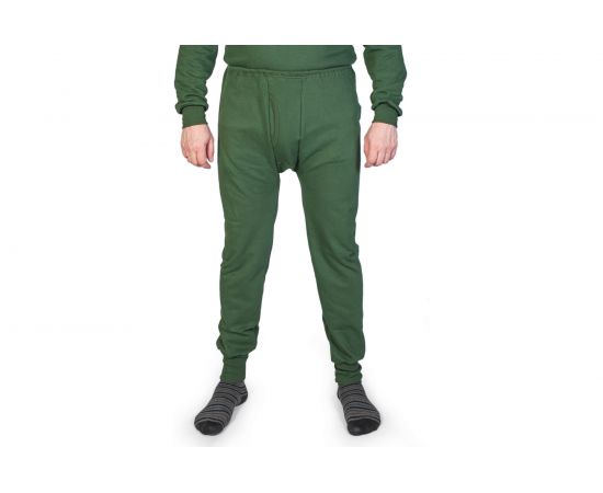 Зимние кальсоны с начесом БЕРТА, 100% хлопок, оливковый 721о-48-50 