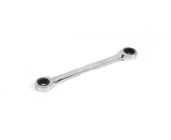 Накидной двусторонний ключ HORTZ 8х 9 трещ. хромированный HOR 118849 