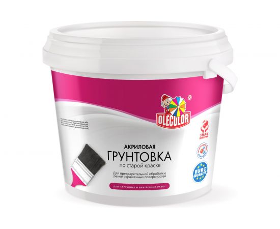 Акриловая грунтовка OLECOLOR по старой краске, 3 кг 4300004534 