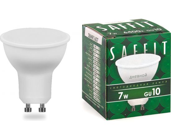 Светодиодная лампа SAFFIT SBMR1607 7W GU10 6400K 230V MR16 55147 