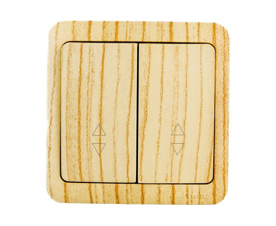 Двойной проходной выключатель Lezard VIOLA, белёный дуб 751-5200-106 