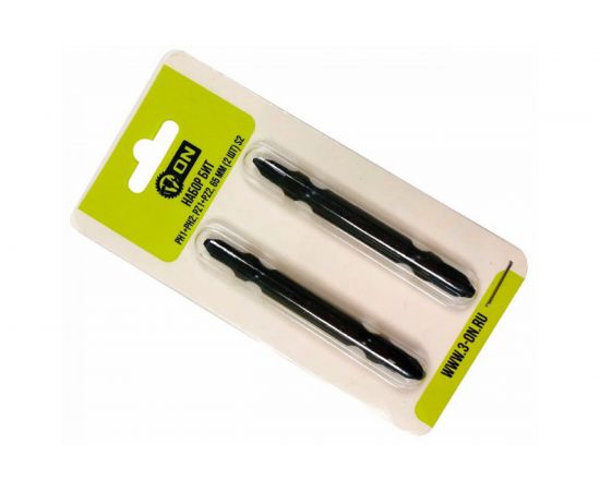 Набор бит двухсторонних PH1-PH2, PZ1-PZ2 (2 шт; 65 мм; S2) ON 15-03-017 