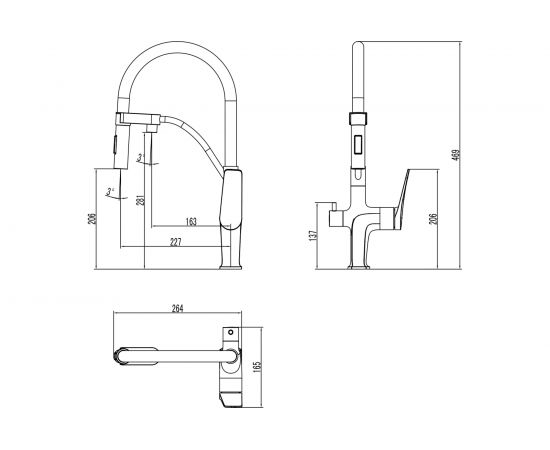 Lemark Смеситель Comfort для кухни с подключением к фильтру с питьевой водой LM3074C-Gray – изображение 2