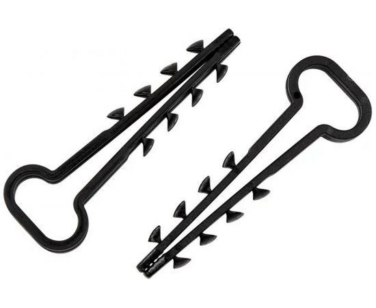 Нейлоновый прямоугольный дюбель-хомут REXANT 6-12 мм, черный, 100 шт. 07-4614 – изображение 2