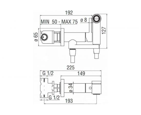 Комплект для гигиенического душа NOBILI встроенный 00000075877 – изображение 2