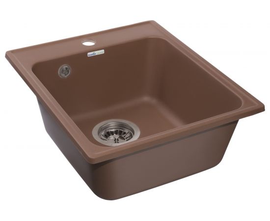 Мойка GRANFEST QUARZ 1 чаша, 420х480 мм, терракот 17 терракот – изображение 2