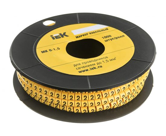 Маркировочное колько IEK 0-1.5мм, 2, МК, 1000шт/ролл UMK00-2 – изображение 2