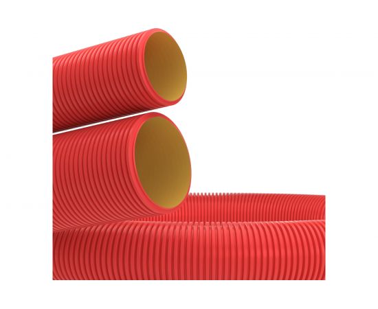 Двустенная гибкая труба ПНД DKC для кабельной канализации д.110мм с протяжкой, SN8, 100м 121911100 – изображение 2