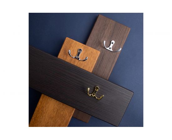 Мебельный крючок KERRON двухрожковый, матовый хром LT 0010 SC – изображение 3