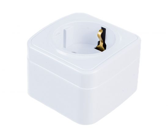 Розетка Intro Polo 3-202-01 с заземлением 2P+E Schuko, 16A-250В, IP20, открытая установка, белый, Б0053558 – изображение 3