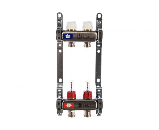 Коллектор из нержавеющей стали с расходомерами 2 вых. STOUT SMS 0917 000002 – изображение 3