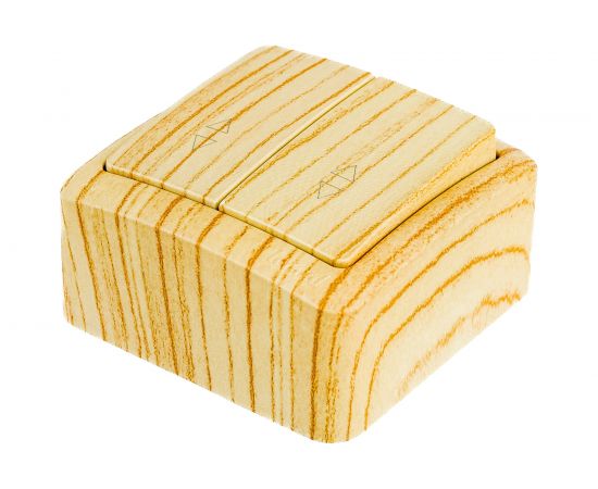 Двойной проходной выключатель Lezard VIOLA, белёный дуб 751-5200-106 – изображение 3