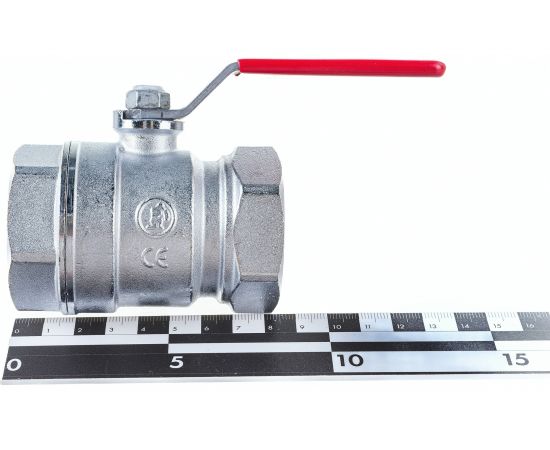 Шаровой кран Giacomini R250D 1 1/4"", внутренняя/внутренняя, ручка-рычаг красный, хромированный R250X006 – изображение 4