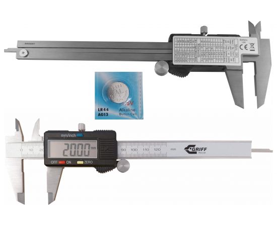 Штангенциркуль ШЦЦ-I- 125-0,01 ГОСТ 166-89 GRIFF D168102 – изображение 4