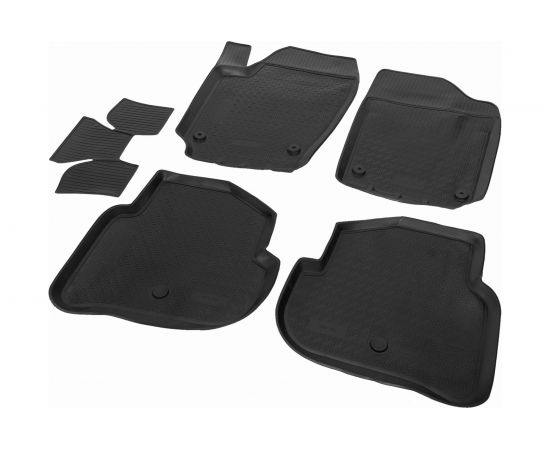 Коврики в салон автомобиля Rival для Volkswagen Polo V седан 2010-2020, полиуретан, с крепежом, 5 шт., 15804003 – изображение 5