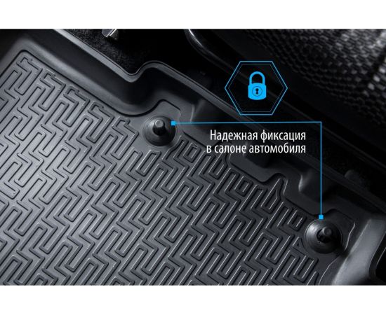 Коврики в салон автомобиля Rival для Volkswagen Polo V седан 2010-2020, полиуретан, с крепежом, 5 шт., 15804003 – изображение 9