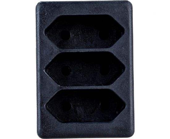 Блок на 3 гнезда TDM 2П 2,5 А 250 B под плоскую вилку черный SQ1806-0305 