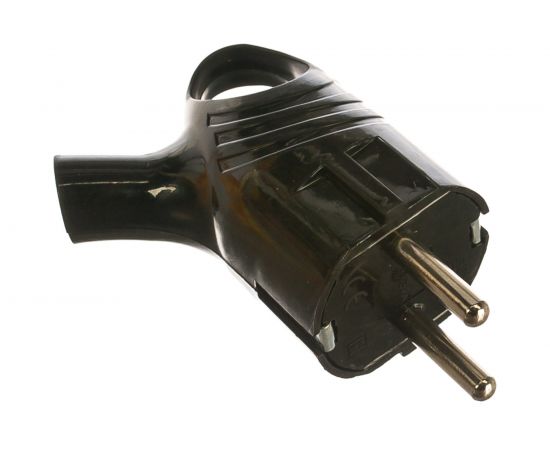 Угловая вилка ЭРА Vx4-B Vx4-B с/з с кольцом 16A черная Б0039677 