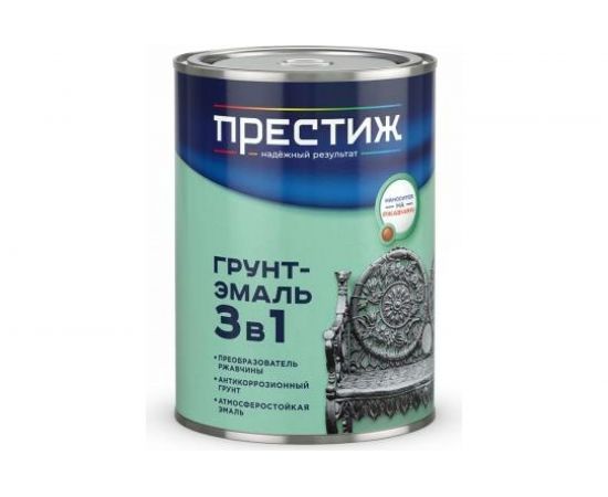 Грунт-эмаль по ржавчине Престиж черная 0,9 кг 14 22034 