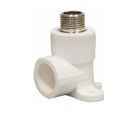 Угольник СТМ PP-R комбинированный, с креплением, наружная резьба DN 20х1/2 ПЛАСТ CPWM2012 