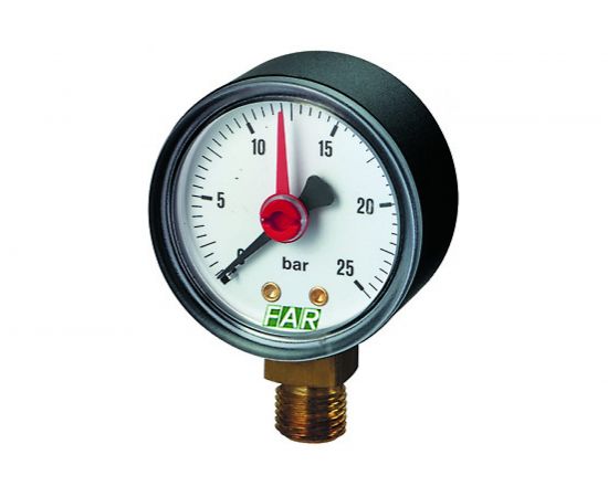 Манометр 0-25 бар, 1/4"" (радиальное соединение), 50 мм FAR FA 2501 R25 