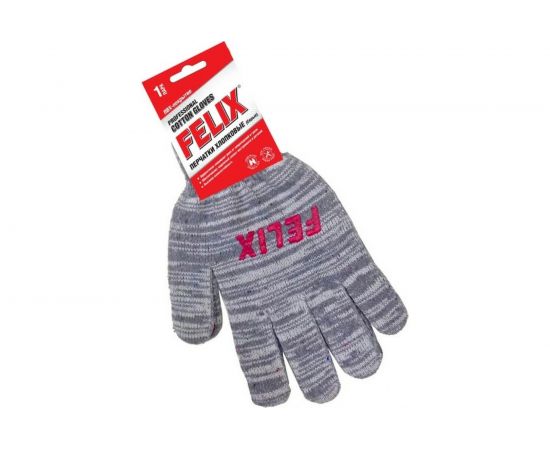 Перчатки FELIX ПВХ покрытием, серые 411040149 