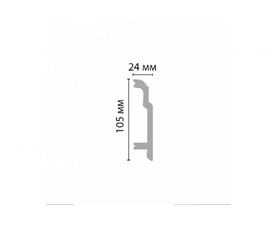 Напольный ударопрочный плинтус Stenopol 105х24х2000 мм C71155 – изображение 2