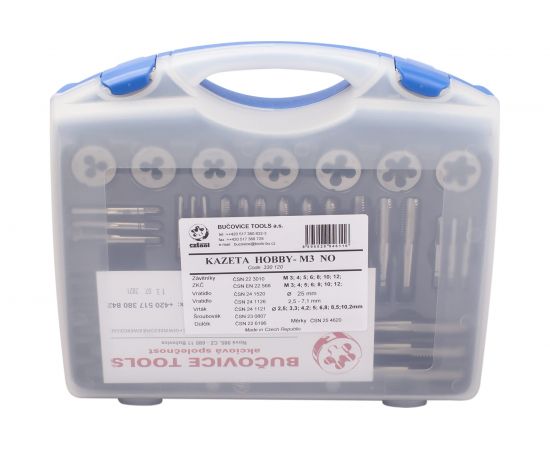 Резьбонарезной набор Bucovice Tools M 3, 39 предметов, М3-М12, в кейсе 330120 – изображение 2