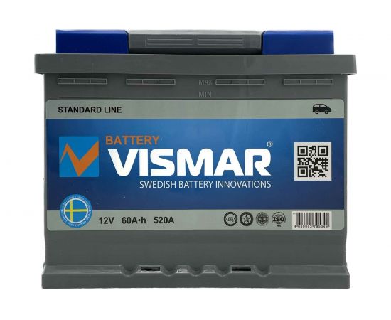АКБ VISMAR ST 6СТ-60 N R-0 520А 242/175/190 4660003795349 – изображение 2