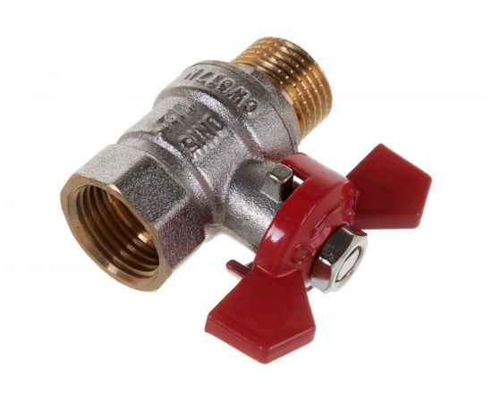 Шаровой кран Terma RED 1/2 в/н бабочка 26114 – изображение 2