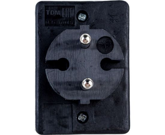 Блок на 3 гнезда TDM 2П 2,5 А 250 B под плоскую вилку черный SQ1806-0305 – изображение 2