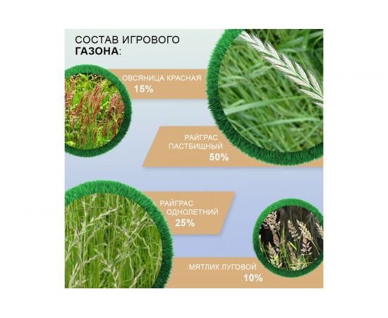 Семена газона Мираторг Игровой газон 1 кг 1010024668 – изображение 3