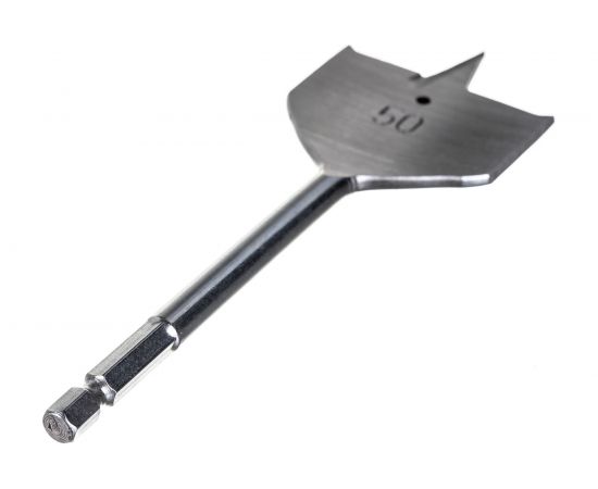 Сверло перовое по дереву (50 мм; шестигранный хвостовик) vertextools 1133-50 – изображение 3