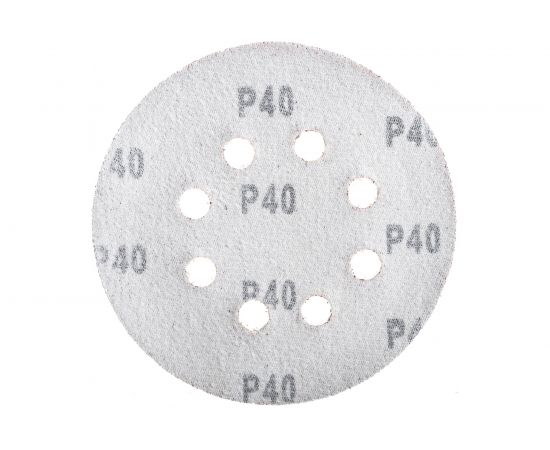 Круг абразивный шлифовальный перфорированный под липучку (10 шт; 125 мм; Р40) TUNDRA 2603073 – изображение 4