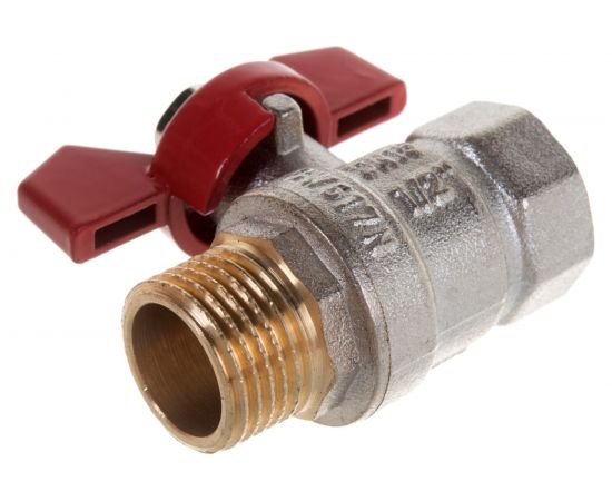 Шаровой кран Terma RED 1/2 в/н бабочка 26114 – изображение 4