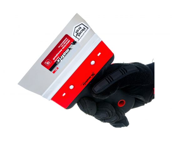 Фасадный шпатель из нержавеющей стали, 150 мм, узкое полотно, 2-компонентная ручка MATRIX 85511 – изображение 4